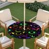 Outdoor Round Table Cover With Umbrella Hole Waterproof Elastic Edge Patio Garden Deck