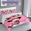 3pcs Custom Name Pucca Bedding Set,Includes 1 Duvet Cover and 2 Pillowcases,All-season Bedroom Decor