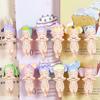 12Pcs Holding Chin Angel Doll Fruit Animal Headgear Angel Figurine PVC Cartoon Angel Figure Bookshelf Desktop Decoration Ornament