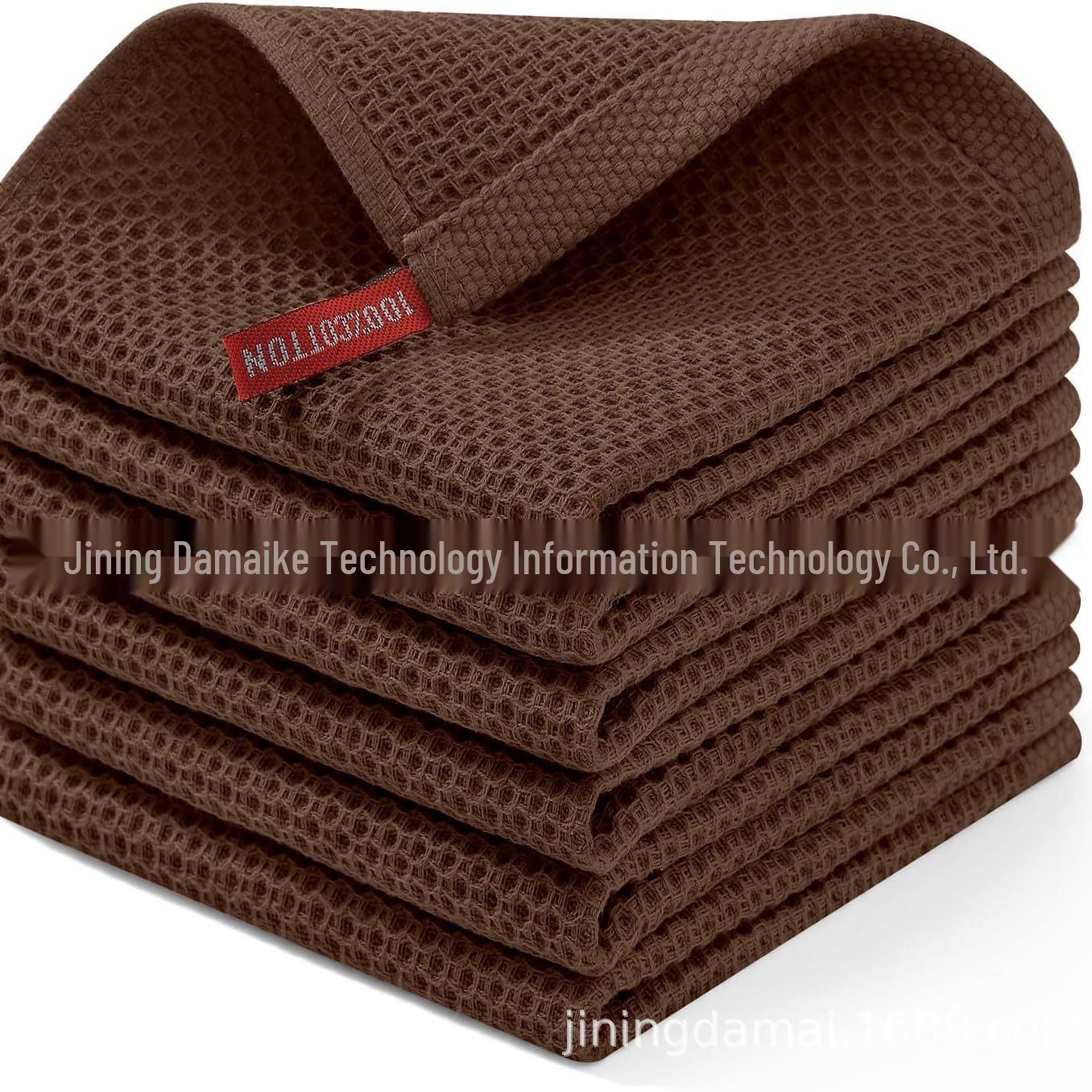 

VIP Honeycomb Waffle Cotton Towel & Washcloth Set: Large Hand, Dish & Tea Towels for Cleaning 30*30 cm 31g