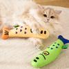 Catnip Toys for Cats Fish Shape Linen Kitten Teasing Toy 26cm/10.24 Inch Interactive Cat Kicking Toys Soft Catnip Crinkle Toys