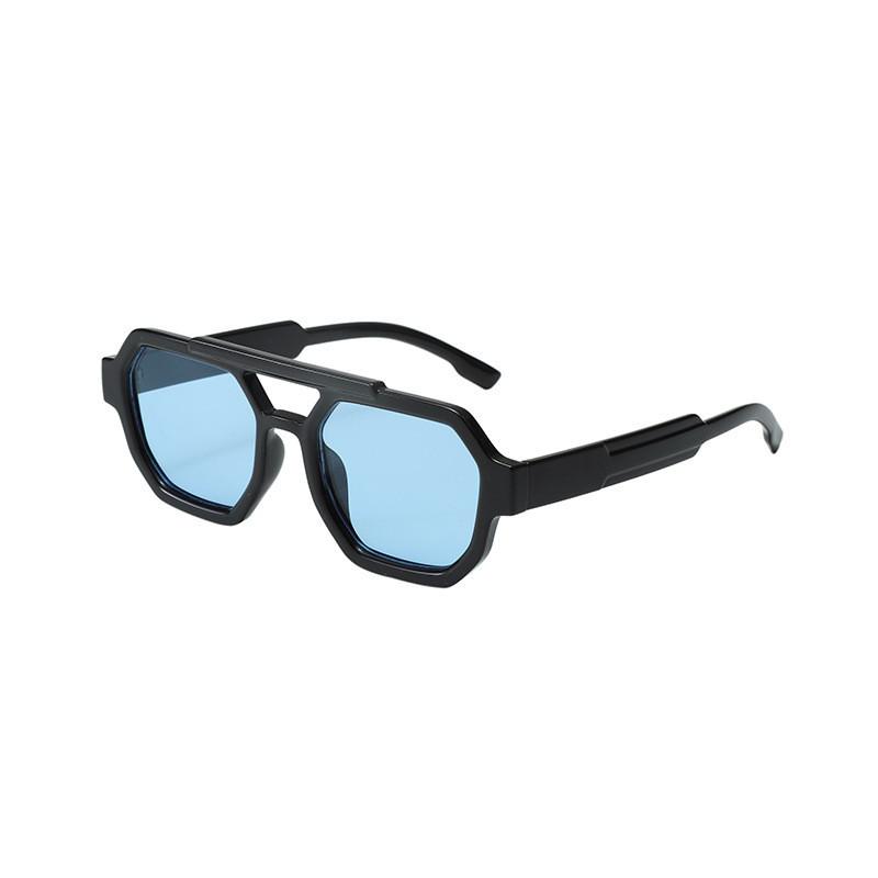 Vintage Geometric Square Pilot Sunglasses With Uv400 Protection For Outdoor Sports And Fashion