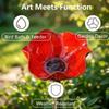 Handgefertigte Metall-Blumen-Gartenspieße, Bestäuber-Trinkstation, Bienen-Trinkstation für den Garten, Metall-Vogelbad für Hof, Rasen, Blumenbeet, Terrasse