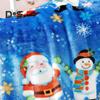 Winter Christmas Blanket Snowflake Elk Printed Thickened Plush Machine Washable Office Nap Dormitory Home Bed Sofa Travel Cozy Warm Blanket