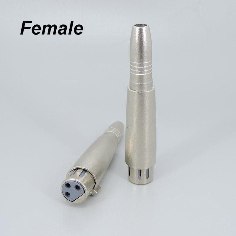 Metal Microphone 6.35mm 6.5mm Mono Female Jack Connector To 3 Pin XLR Male Female Plug To 1/4 Inch Audio Cable Mic Adapter A1