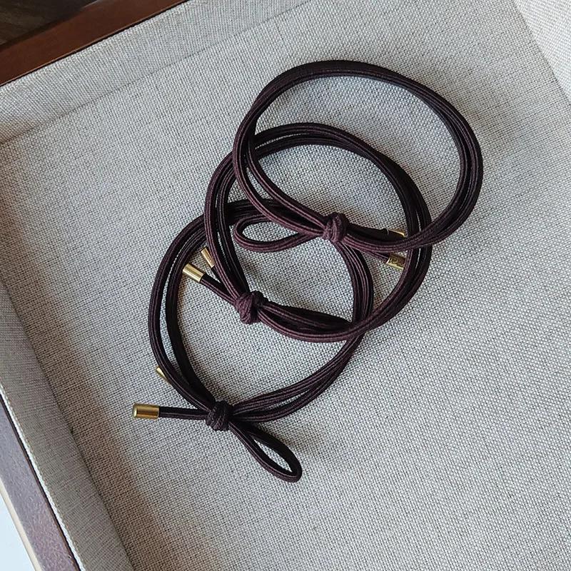 

3 шт. Минималистичные и универсальные резинки для волос с хорошей высокой эластичностью для женщин, девочек, держатель для хвостика, кольца для волос, веревочные аксессуары