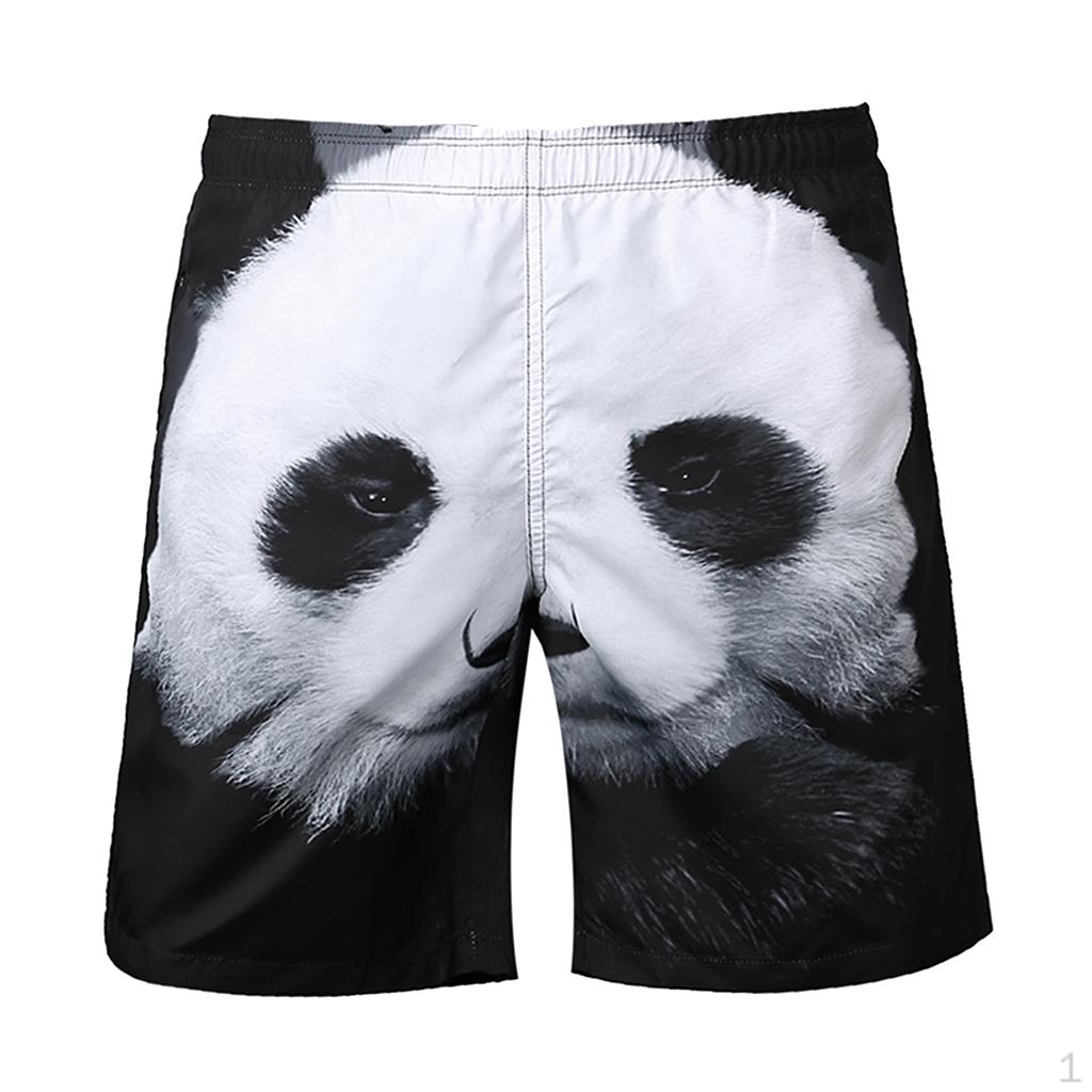 

Fashion Casual Mens Boys Swimming Shorts Panda 3D Printed Beach S-2XL S