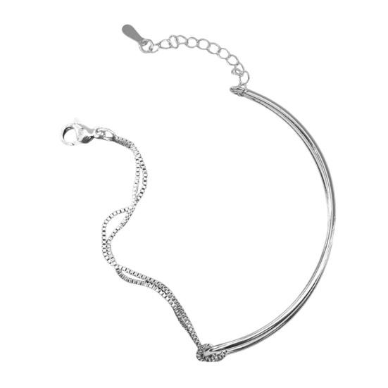 Knot Chain Bracelet Half Snake Chain Dainty Bracelet Love Knot Friendship Bracelet Gift