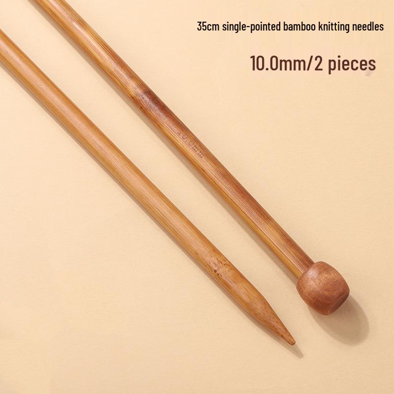 Carbonized Bamboo Straight Knitting Needles Set for Scarves and Sweaters