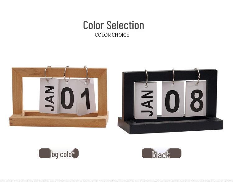 Nordic Minimalist Wooden Desk Calendar and Ornaments