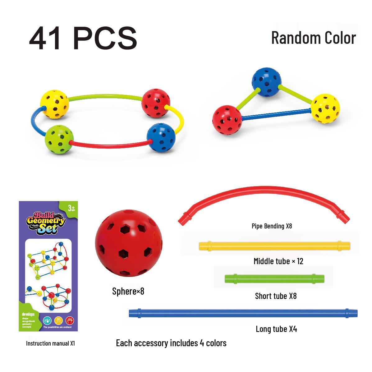 

Geometric Interlocking Building Blocks for 3D Shapes - Educational Toy for Ages 3-6