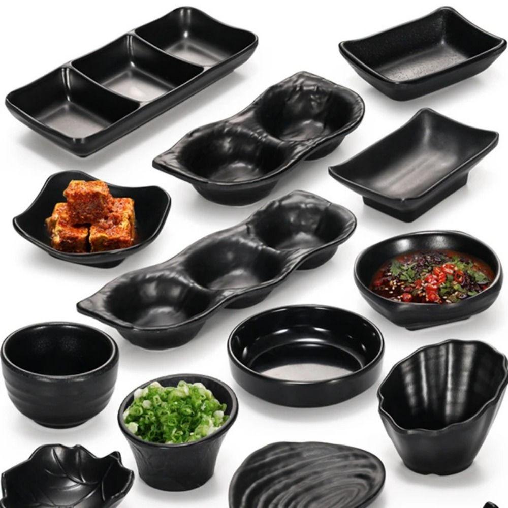 Multi-grid Melamine Sauce Dishes Japanese Style Sushi Soy Dipping Sauce Bowl  Afternoon Tea