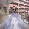 Fairy Evening Dress Skirt 2025 New Heavy Industry High Sense Light Luxury Niche Student Day Adult Ceremony Trailing