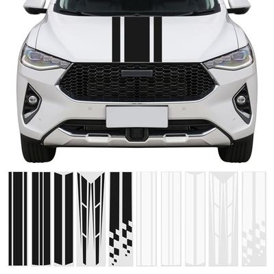 Adesivi universali per cofani auto, adesivi riflettenti in vinile per auto, decalcomanie sportive da corsa, decorazioni per la testa dell'auto, accessori esterni