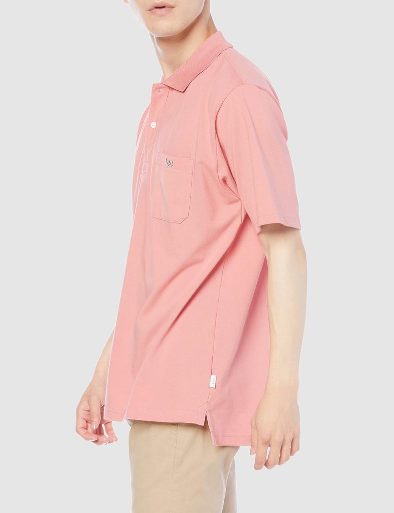 Lee Official Leesures Play POLO Size M T-Shirt, Pink,