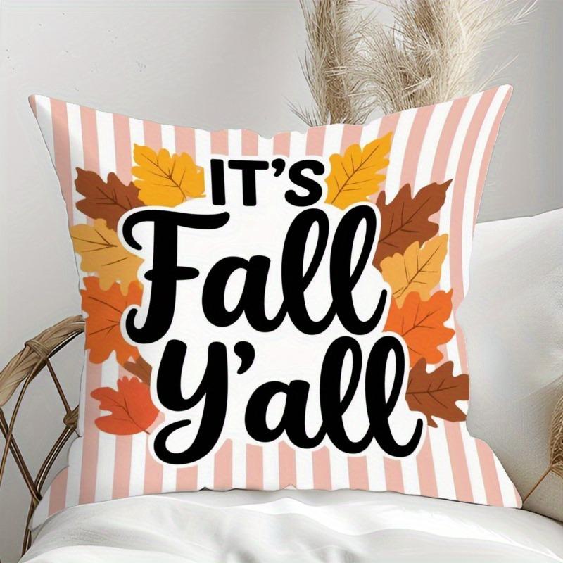 

Домашний Декор Тыквы и Осенние Надписи Декоративные Подушки Узор Наволочка Подходит Для Дивана Спальни Автомобиля Наволочка 40x40cm