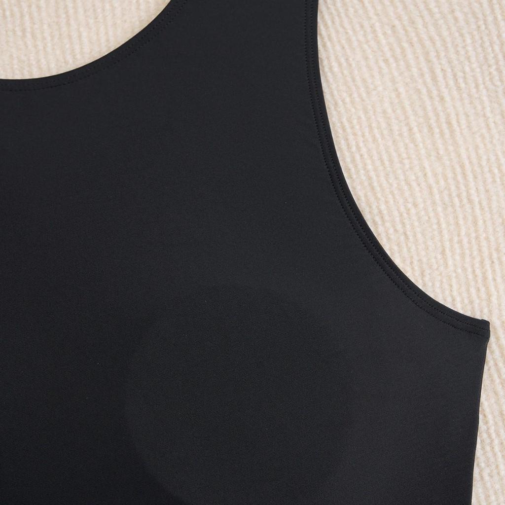 2025 Černé jednodílné plavky na zip: Jednobarevné, Sexy plážové oblečení pro ženy.