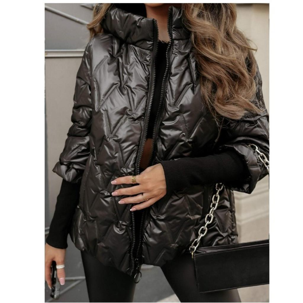 Autunno e Inverno, Nuovi Stili, Moda, Giacca con Cappuccio, Manica Lunga Larga, Patchwork, Cotone, Giacca, Capo d'Abbigliamento Esterno, Donna