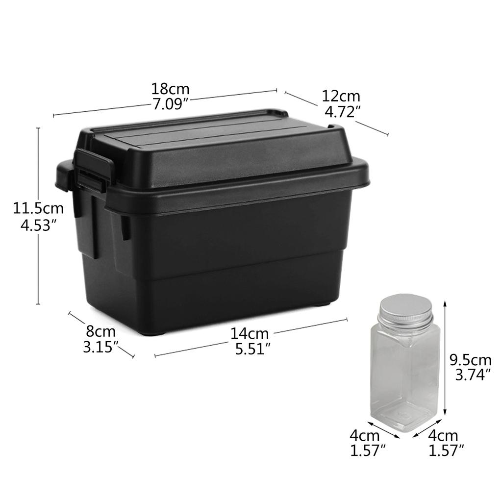 Camping Spice Kits Travel Spice Holder Hiking Spices Set 6Pcs Spice Jar with Storage Box Portable Spice Seasoning Box