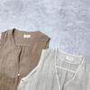 Johnature Japanese Heavy Industry Lace Clip Summer V-neck Loose Versatile Casual Tops