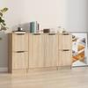 Vidaxl Cabinets, 3 Pcs, Sonoma Oak, Wood-Based Material