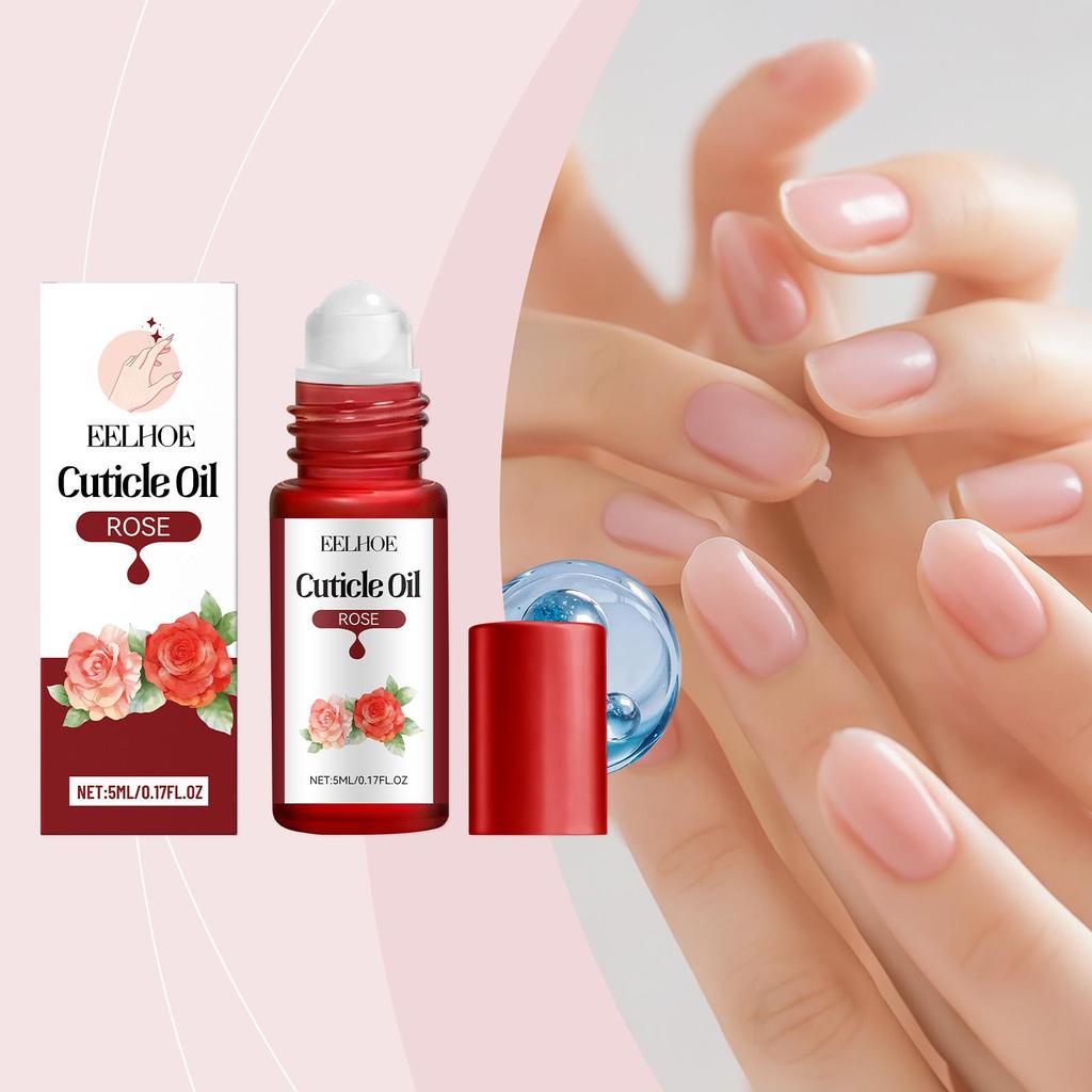 EELHOE Rose Plant Essence Oil Moisturizes the nail surface Gentle and suitable for daily use Portable and shiny smooth care oil
