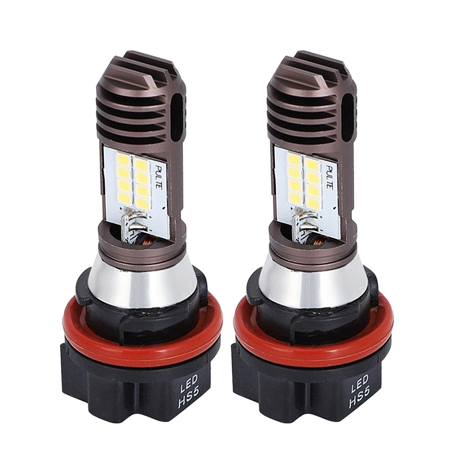 

ziyue Светодиодная лампа для фары мотоцикла, 2 шт., HS5 12V 35W, высокая яркость, переключаемый ближний/дальний свет, улучшенная видимость, простая установка, рассеивание тепла