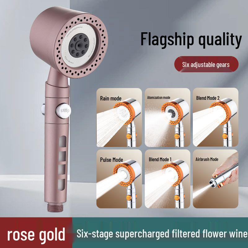 Pressurized Rain Shower Head Filter Nozzle for Home Bathrooms