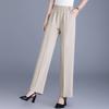 Women's Plus Size High Waist Cropped Wide Leg Pants – Elastic Waist Stretchy Polyester Trousers (Sizes XL-6XL)