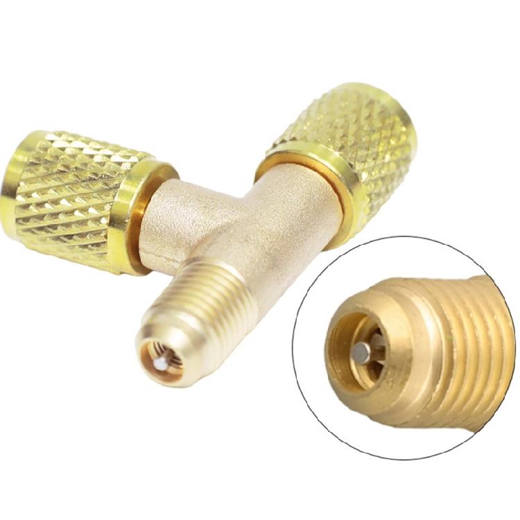 Valvole di Connessione Tripla in Ottone Ingegnerizzate con Precisione Adattatore per Manometro del Vuoto Robusto e Durevole per Strumenti a Vuoto