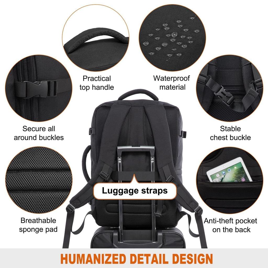 Men's Gray Waterproof Multifunctional Crossbody Backpack with Large Capacity for Business and Travel