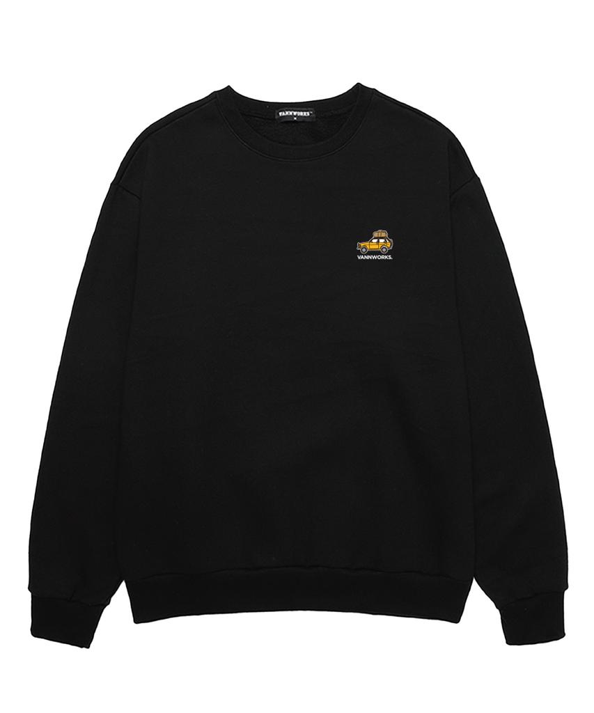 VANNWORKS Retro Camping Oversized Sweatshirt (Vls0015) Black (Type B)