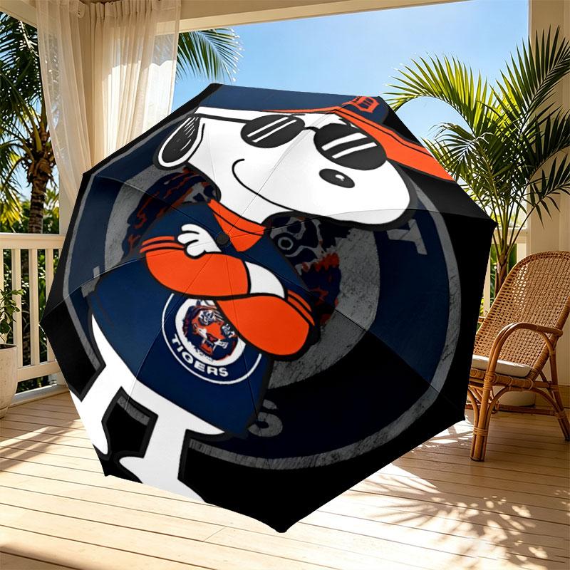 Snoopy Print Automatic Open Close Umbrella, Portable Foldable Umbrella, for Outdoor Commute Camping Trip, Ideal Birthday Gift