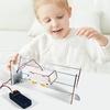 DIY Wooden Railway Electric Car STEM Kit Remote Control Science Project for Kids No-Glue Assembly Educational Toy Physics Experiment for Boys Girl