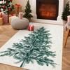 Christmas Rug  Washable Area Rugs Red Room Rugs for Bedroom  Non-Slip Living Room Carpet Christmas Tree  Carpet Rugs for Kitchen