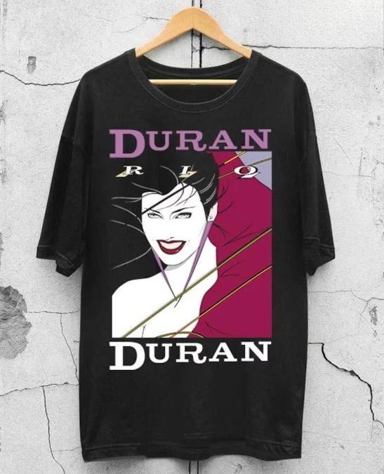 Retro Durand Band T-shirt, 90s Band T-shirt Retro Unisex T-shirt Printed Pattern Daily Casual Short Sleeve - Men s Summer Cot... S разноцветный
