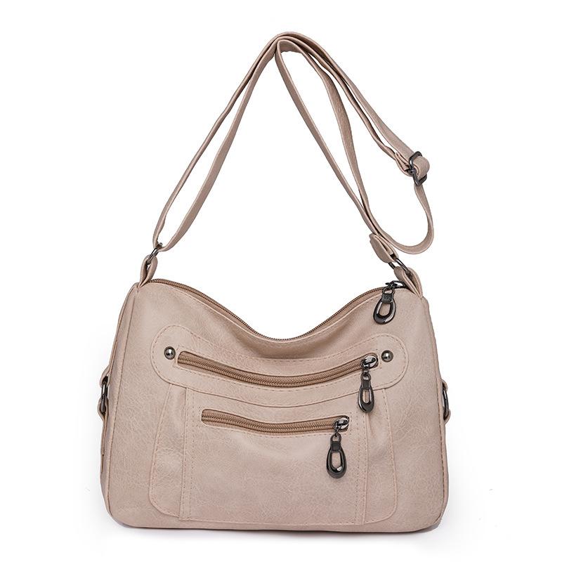 Urban Simple Women's Bag PU Soft Leather Messenger Bag Fashion Casual Shoulder Small Square Bag