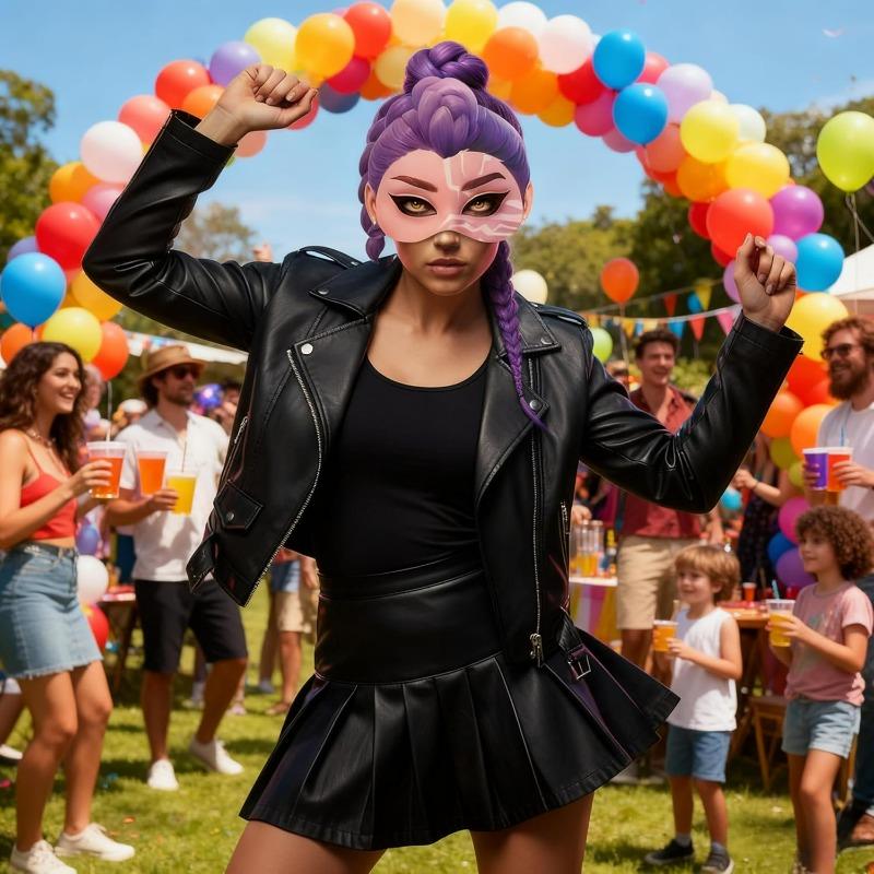 12 Stück Kpop Hunters Halbmasken/Brillen Set, Requisiten für Halloween, Partys & Rollenspiele