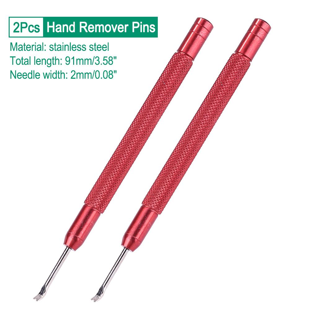 Dispozitiv pentru îndepărtarea acului de mână pentru ceas. Presător portabil pentru ceas de mână, extractor de piston, piese precise, accesorii pentru repararea ceasornicarului, instrumente, roșu