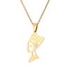 SONYA  Egyptian Queen Nefertiti Pendant Necklaces Women Jewelry Silver Color/Gold Color Stainless Steel Jewellery African