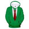 Lustiger Fake Suit Mode 3D Hoodies Smoking Fliege Print Lose Kapuzenpullover Cosplay Casual Pullover Streetwear Fake Suit