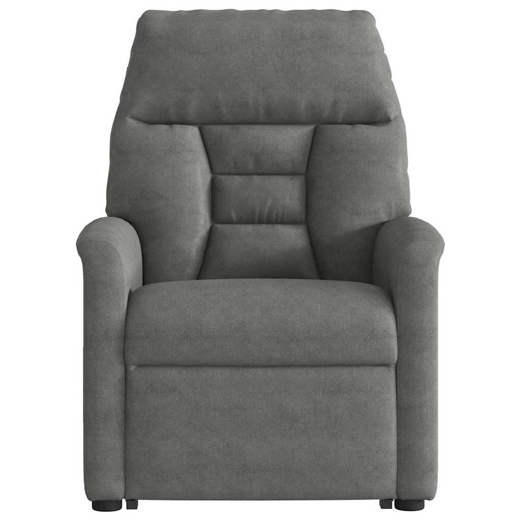 Recliner Chair with Lift Assist Dark Grey Microfiber Fabric