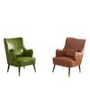 Compact Wax Leather Sofa Chair for Small Apartments, Living Rooms, Bedrooms, Balconies, or Receptions - Light Luxury Style, Tiger Design.