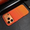 Carbon Fiber Texture Orange Case for iPhone 17 Pro Max / 17 Pro Magnetic Wireless Charging Alloy Lens Protection PC Cover