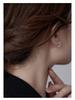 Banyan Tree S925 Silver Punk Hip-Hop Zircon Pointed Hoop Earrings for Women