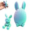 2 Stück Buntes Osterei-Set 3D-gedrucktes Osterei mit Hase darin Vorgefüllte Osterhasen-Eier für Osterkörbchen-Füllungen Sp