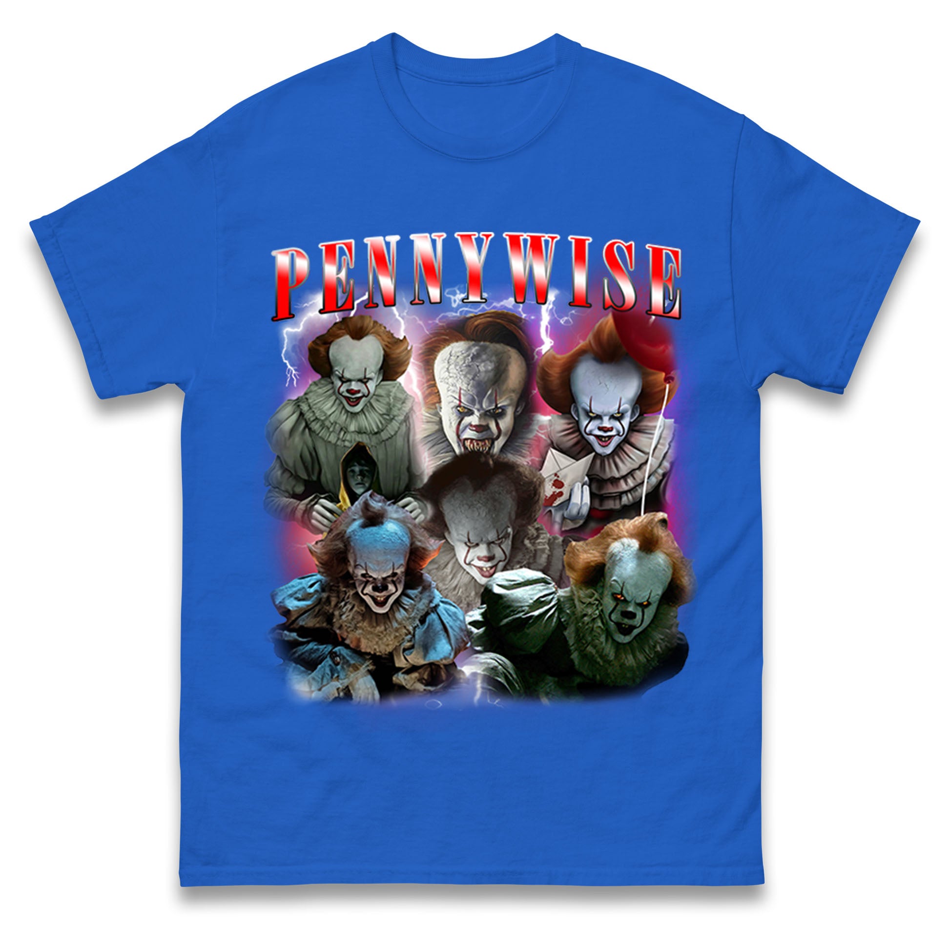 The Clown Pennywise Scary Halloween Bootleg Mens T Shirt Womens Tops Tees 4XL