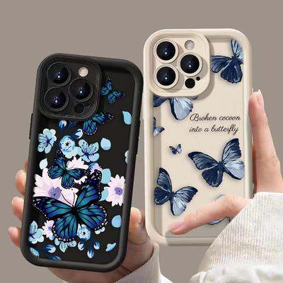 Pretty Purple Butterfly Phone Case For Xiaomi 15 15T 17 14 14T PRO MAX 8 11 12 12T 13 LITE 5GNE DIY Shell TPU Shockproof Cover