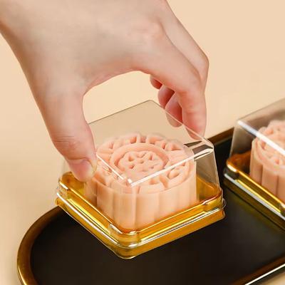 50pcs-Clear Plastic Mini Cake Box Set Baking and Kitchen Tools Ldeal for Camping Dining Restaurants and Bakeries