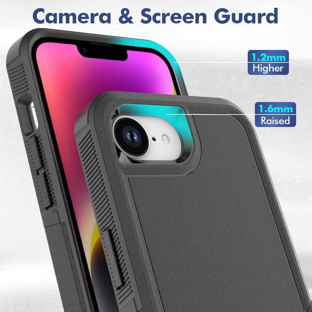 

For iPhone 16e Case 2 in 1 PC+TPU Shockproof Phone Cover Mint Green